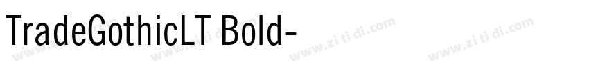 TradeGothicLT Bold字体转换